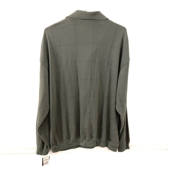 SAFE HARBOR SPORTSWEAR Safe Harbor Long Sleeve Button Down Polo, green - Picture 2 of 4